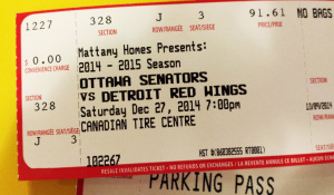 Hockey Game Ticket in Ottawa